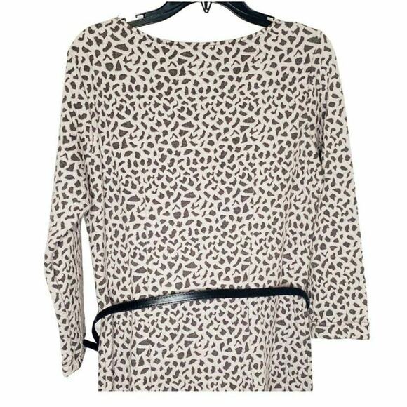 Sharagano Womens Safari Textured Knit Belted Sheath Dress Dark Charcoal 10 - Picture 4 of 7